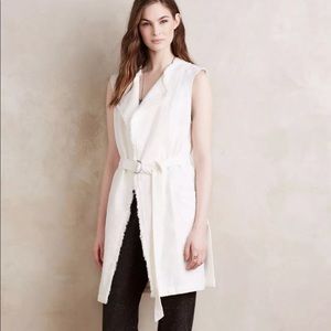 NEW Anthropologie Elevenses Small Luna Frayed Belted Sleeveless Duster Vest